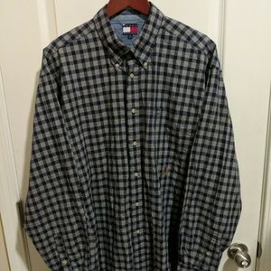 Tommy Hilfiger Men's Blue Shirt 100% cotton large